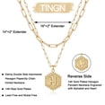 thumbnail image 2 of TINGN Dainty Gold Necklaces for Women, 14K Gold Plated Hexagon Letter Pendant Initial Choker Necklace Layered Necklaces for Women, 2 of 6