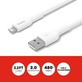 thumbnail image 2 of Staples TECH Lightning to USB-A Charging Cable 3.3 ft. White (ST62329), 2 of 8