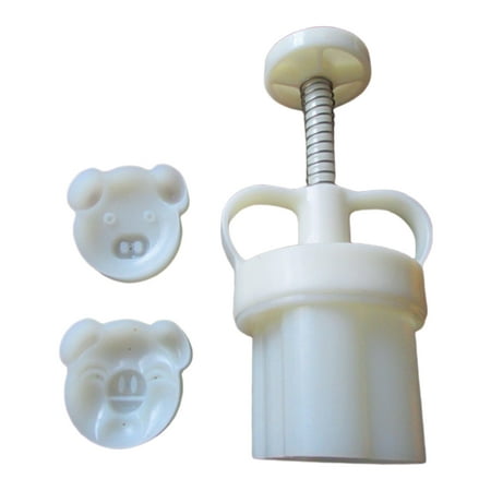 

CHAOMA Plastic Mooncake Mold Pig Face Stamp Cookie Cutter Mold Hand Pressure Baking Accessories Mid-Autumn Festival