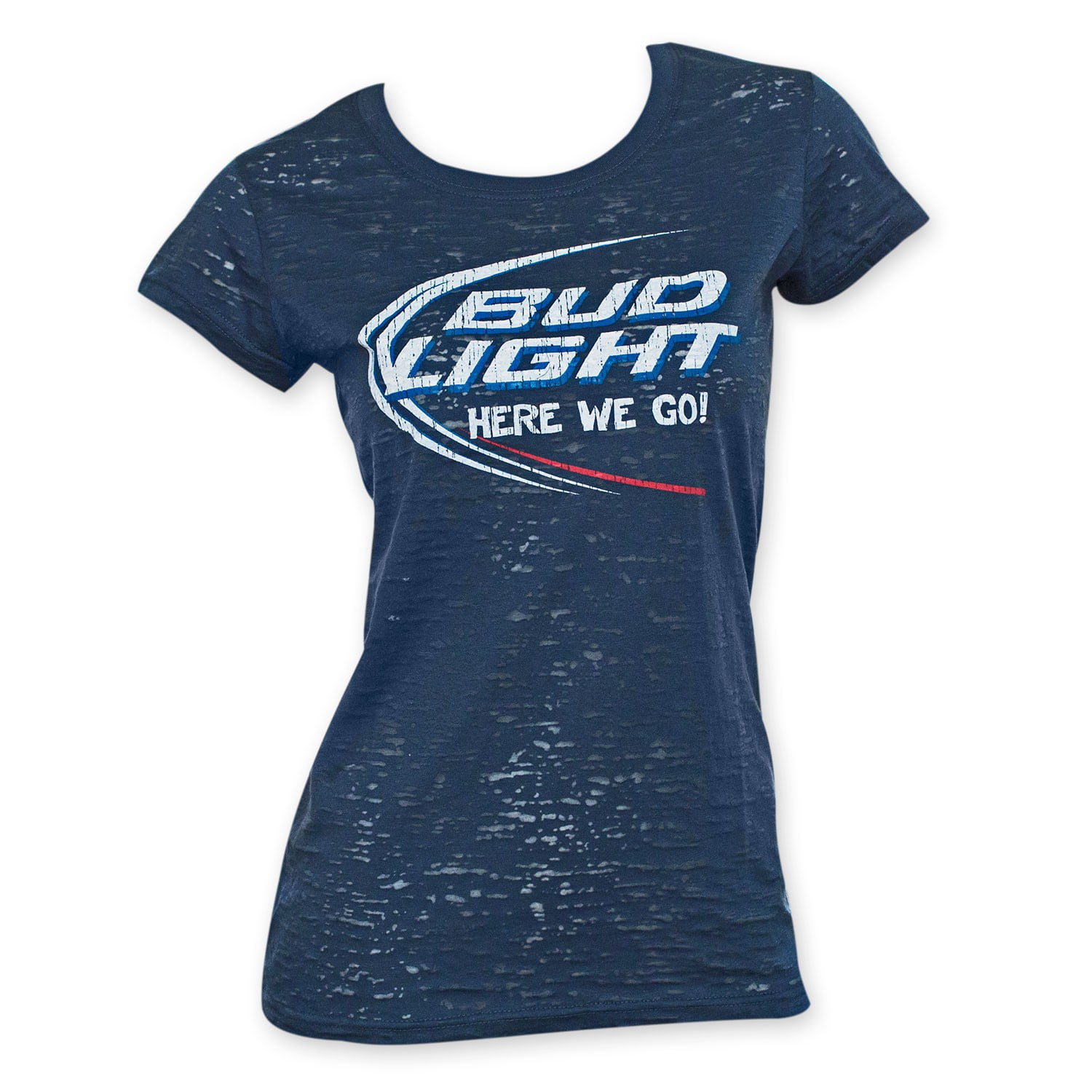 Bud Light Navy Blue Women's Burnout T 