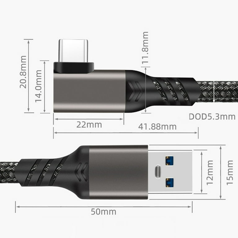 Prociv Oculus Quest 2 16.4FT Link Cable, USB 3.2 Type C VR
