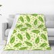 thumbnail image 1 of Balery Green Peas Manta de Felpa Suave y Acogedora – Cobija de Franela Aterciopelada para Cama, Lavable y Cálida para Sofá, Mascotas, Transpirable-40"x30", 1 of 7