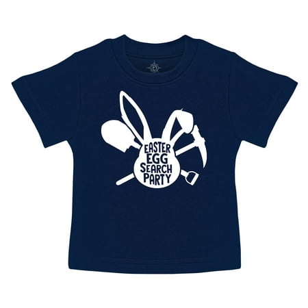 

Creative Knitwear Easter Kids T-Shirt - Easter Egg Search Party - Navy - 6-9 Months