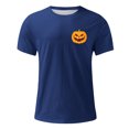 thumbnail image 3 of Dakiuu Halloween Pumpkin Face Graphic T Shirt for Men Women Unisex Casual Short Sleeve Tee Classic Loose Fit Autumn Everyday Wear, 3 of 4