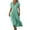 Mint Green, variant on UVEASISHA Linen Casual Dresses for Women Flowy V Neck Short Sleeve Solid Maxi Dress 2025 Lightweight Comfy Beach Sundress Black L