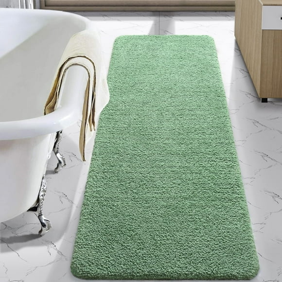Alfombra de baño LOCHAS 60x150 cm de microfibra verde salvia