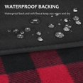 thumbnail image 2 of Fleece Stadium Waterproof Stadium Blanket  51”x 59”  Red-Black Plaid, 2 of 8