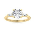 thumbnail image 2 of Beegio - Tapered Baguette Round Cut Moissanite Lab-Diamond Engagement Ring, 2 of 5