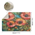 thumbnail image 4 of Qxltty Red Poppies Leather Drying Mat for Kitchen Countertops Coffee Mats Hide Stain Quickly Absorbs Water Tableware Decor, 4 of 6