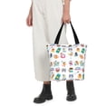 thumbnail image 5 of Salouo Hello Summer Cat for Shoppers Tote for Women Foldable Handbags with Big Capacity Casual One-Shoulder Shopping Bag Hobo Bags Fit for Office/Shopping/Park, 5 of 6