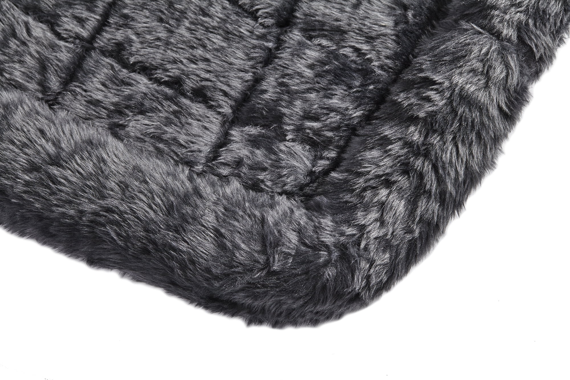 Midwest Homes For Pets / QuietTime Gray Fleece, Plush Bolstered Bed/ Fits 24-inch Crate/ Model-40224