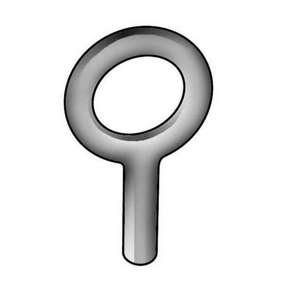 Eye Bolt Without Shoulder, Unthreaded, 3 in Shank, 1-3/16 in ID, Steel, Plain