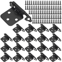 20 Pcs Black Self-Closing Cabinet Hinges, Cold Rolled Steel Construction, Ideal for Kitchen, Bathroom & Office Hardware