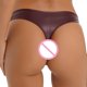 thumbnail image 2 of Tangas sexis de Color liso para mujer, calzoncillos, ropa interior de tiro bajo, tangas de cuero PU, lencería, ropa de baño para discoteca, 2 of 5