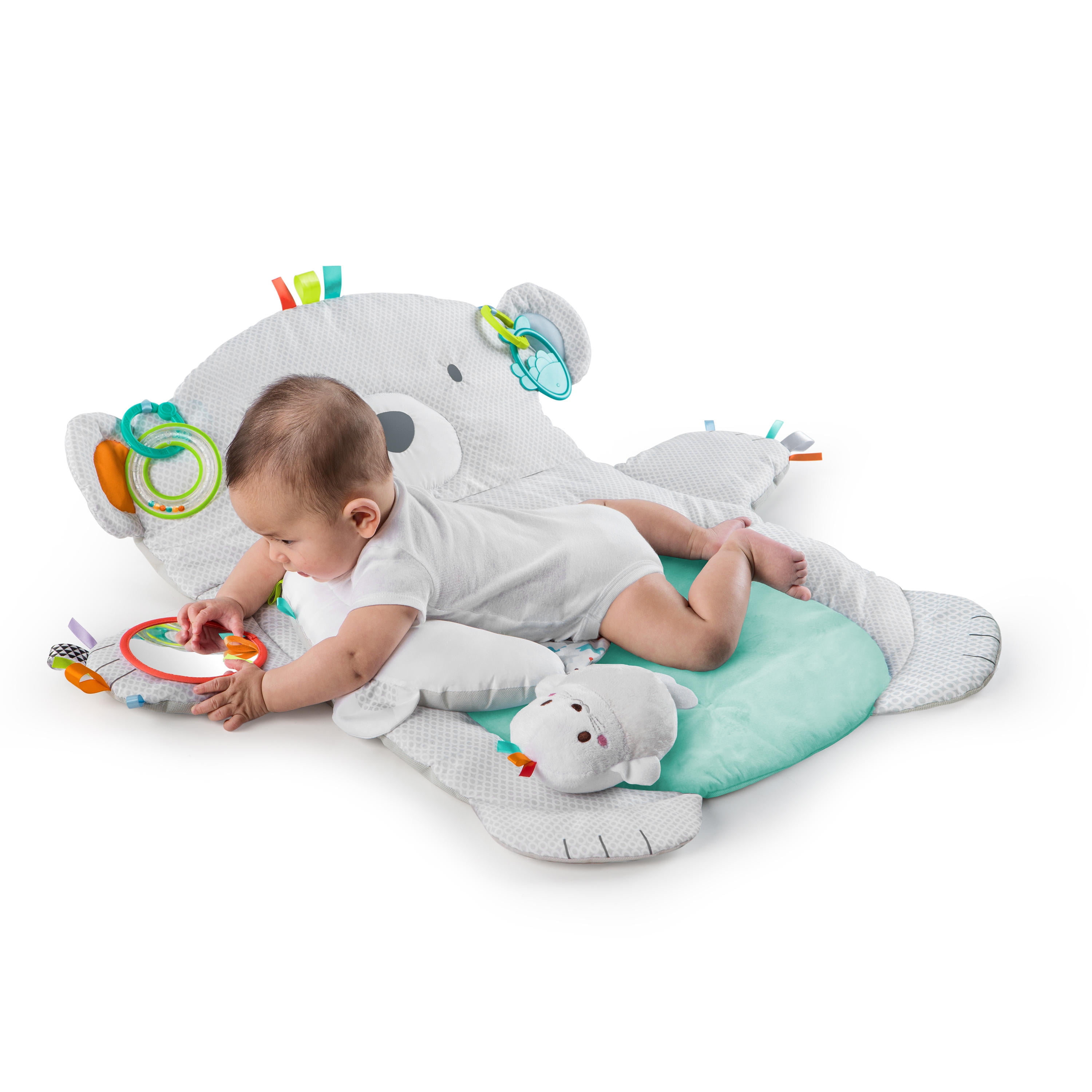 bright starts tummy time prop & play bear
