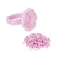 thumbnail image 5 of Vasos de pegamento para extensiones de pestañas, portaherramientas para pestañas para uso profesional, anillos de pegamento con diseño floral rosa, juego de 100 piezas, 5 of 8