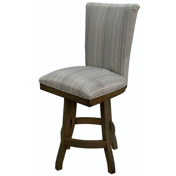 Tobias Designs 26" Swivel Wood Counter Stool without Arms in Natural Fun/Walnut
