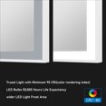 thumbnail image 2 of ANGELES HOME 72"x 36" LED Bathroom Mirror, LED Makeup Mirror for Bathroom, Anti-Fog Vanity Mirror with Lights, 3 Colors Dimmable, Memory Function, Wall Mount Lighted Mirror (Horizontal/Vertical), 2 of 10