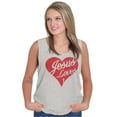 thumbnail image 3 of Jesus Christ Love Christian God Cross Tank Top Tee Shirt Women Brisco Brands X, 3 of 6