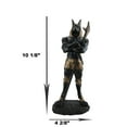 thumbnail image 3 of Muscular Dark Anubis Statue Egyptian Deity of Afterlife and Mummification 11"H, 3 of 8