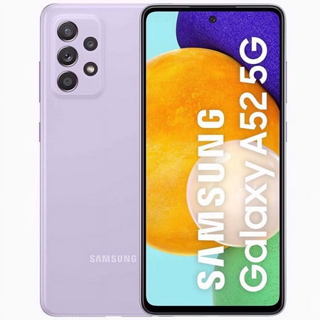 Samsung Galaxy A52 STANDARD EDITION Dual-SIM 256GB ROM + 8GB RAM (Only GSM | No CDMA) Factory Unlocked 5G Smartphone (Awesome Violet) - International Version