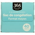 thumbnail image 4 of 365 Everyday Value, Double Zipper Freezer Bags, Quart Size, 40 ct, 4 of 5