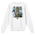 thumbnail image 6 of Jurassic Rebirth Air Land Sea Adult Black Crew Neck Long Sleeve Sweatshirt-3XL, 6 of 7