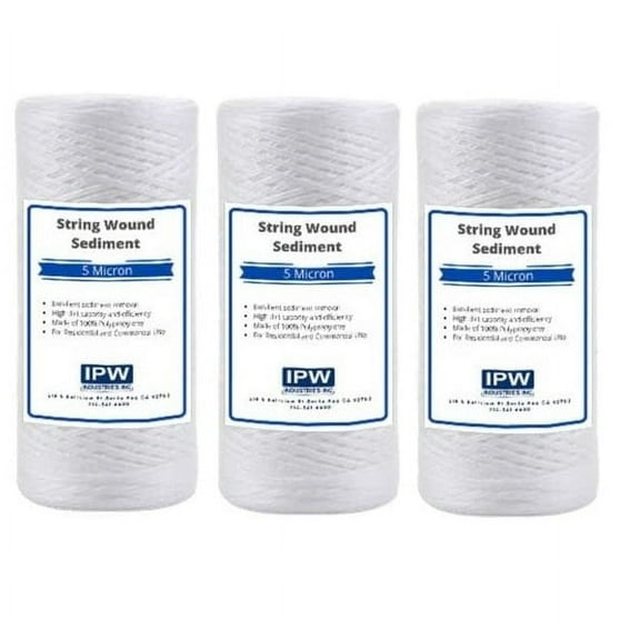 Compatible Replacement PC40 5 Micron Sediment Replacement Filter - 10" x 4.5" by IPW Industries Inc Choose: Three Pack (3), Options: None