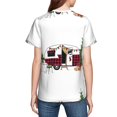 thumbnail image 7 of Wukai Vintage Buffalo Plaid Christmas Camper Youth Unisex Short Sleeve T-Shirt for Boys, Girls, Teens, and Kids-X-Small, 7 of 7