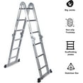 thumbnail image 2 of 7 in 1 Folding Step Ladder 12.5ft Multi Purpose Aluminum Extension Ladder, 2 of 13