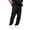 Black, variant on Pants for Men Drawstring Elastic Waist Loose Fitted Straight Leg Full Length Athletic Casual Pants with Pockets