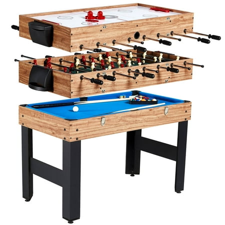 MD Sports 48 Inch 3-In-1 Combo Game Table, 3 Games with Billiards, Hockey and Foosball, accessories