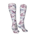 thumbnail image 3 of KLL Butterflies in Pastel Print Cool Socks Men's Women's Crew Socks Funny Crazy Novelty Stockings, 3 of 8