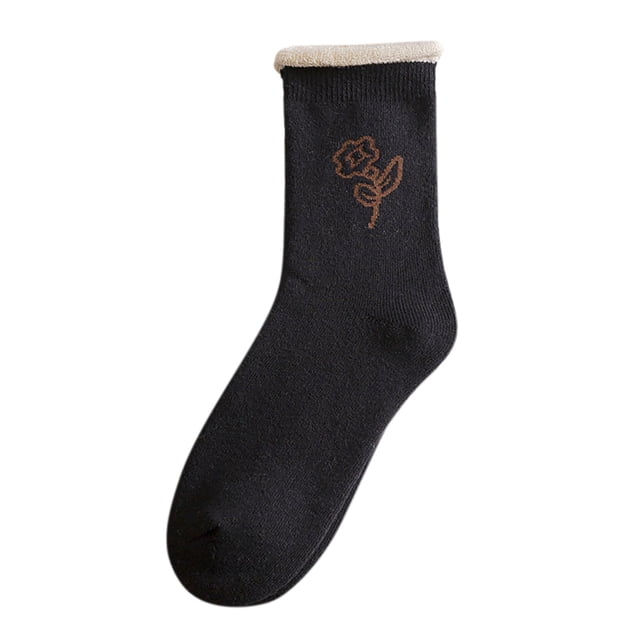 XIAQUJ Womens To Keep Warm Sock Colorful Lightweight Cotton Socks Socks Black One Size