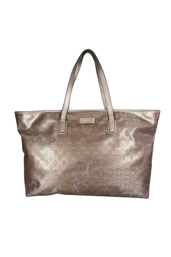 Pre-Owned Gucci GUCCI Handbag Tote Bag GG Imprime Joy 211120 Gold