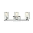 thumbnail image 2 of Millennium Lighting 929 Lighting 3 Light Bathroom Vanity Fixture with Clear Glass Shades Chrome Chrome Polished, 2 of 5