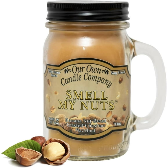 shiyou-Smell My Nuts Scented 13 oz Mason Jar Candle - Made in the USA