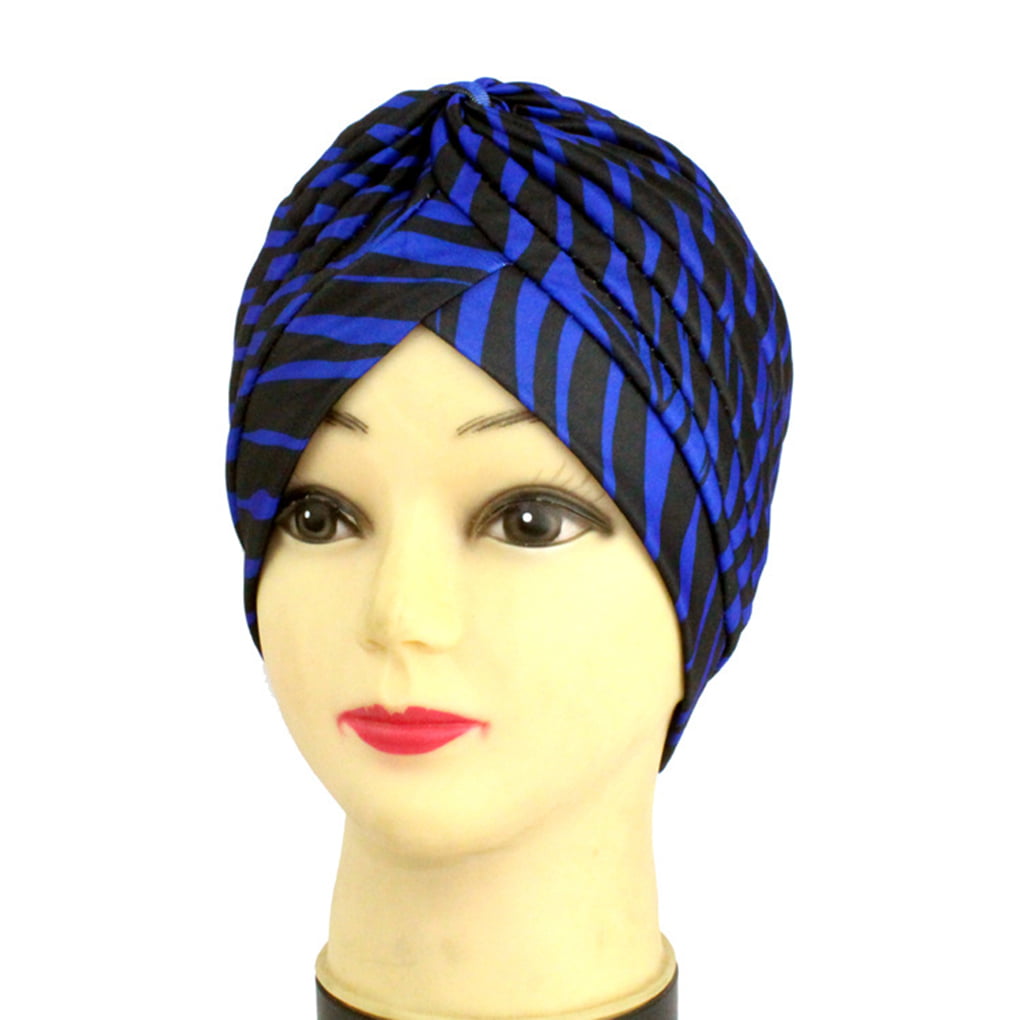 Women Chemo Cap Cancer Hat Muslim Headscarf Turban Hijab Head Wrap With Button