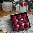 thumbnail image 6 of Kugisaki Christmas Decor 9 PCS Velvet Christmas Balls Decorations, 8cm/3.15in Christmas Tree Hanging Balls Multiple Color, Christmas House Holiday Party Decoration, 6 of 6