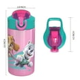 thumbnail image 2 of Zak Designs 15.5 oz Kids Water Bottle Stainless Steel with Push-Button Spout and Locking Cover, PAW Patrol Skye, 2 of 6