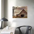 thumbnail image 4 of Creowell Farmhouse Decor Wall Art Rustic Old Barn Pictures Painting Western Country Windmill Canvas Prints Thankful Grateful Blessed Morden Artwork Home Decoration for Bedroom Living Room 20x16in, 4 of 6