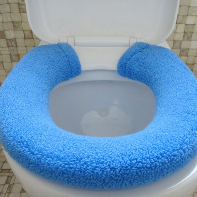 mmirethe High-end Texture Toilet Seat Pad Comfort And Easy Installation Exquisite Craft Purple 1Set