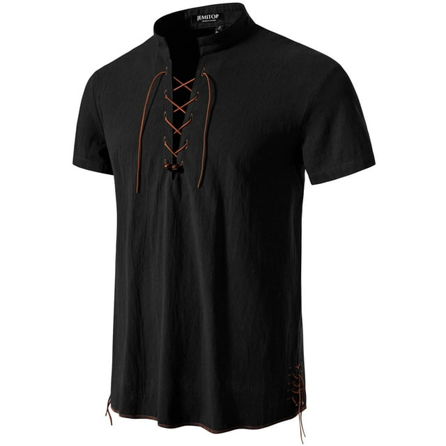 Camisa de disfraz JEMITOP Retro Renaissance Pirate Viking S