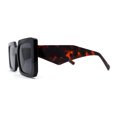 thumbnail image 3 of Womens Mod Designer Square Rectangle Fashion Sunglasses Black Tortoise Black, 3 of 4