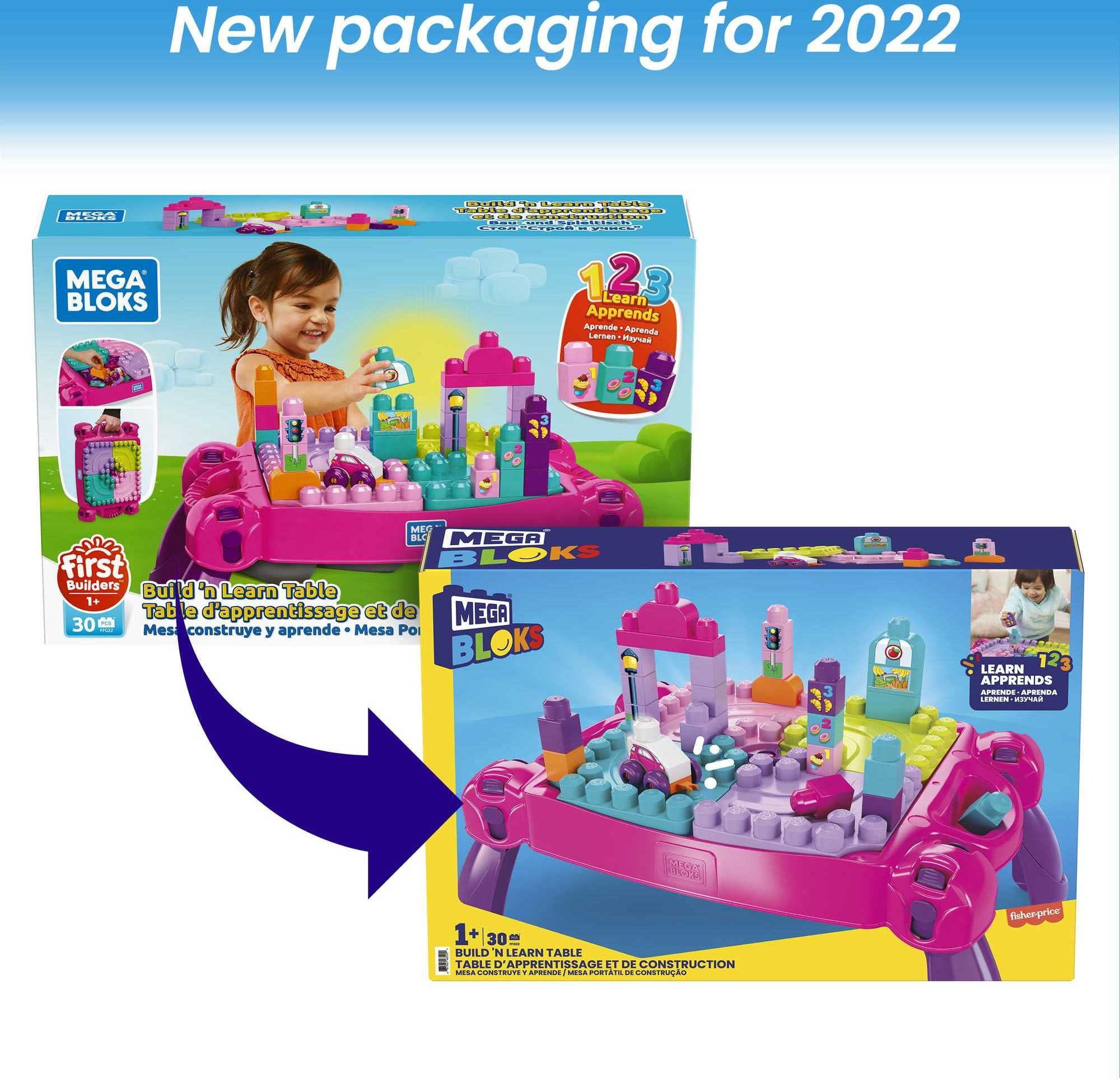 Mega Bloks First Builders Activity Table with Storage Building Toys for Kids 30 Pieces Walmart