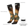 thumbnail image 4 of Naloa Antique Map Adventure Scene Knee Socks, High Socks Long Stretchy Sock Women Knee High Stocking, Long Socks for Women, 4 of 6