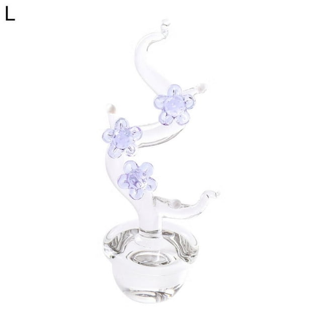 Flower Figurines Japanese Style Exquisite Glass Nice Looking Artificial Flower Home Decor