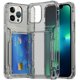 thumbnail image 3 of KAIYANG Para iPhone 13 Pro Funda transparente con ranuras para tarjetas Funda para teléfono Parte posterior de PC + Marco de TPU Estilo B iPhone 13 Pro 6.1 pulgadas Transparente, 3 of 5