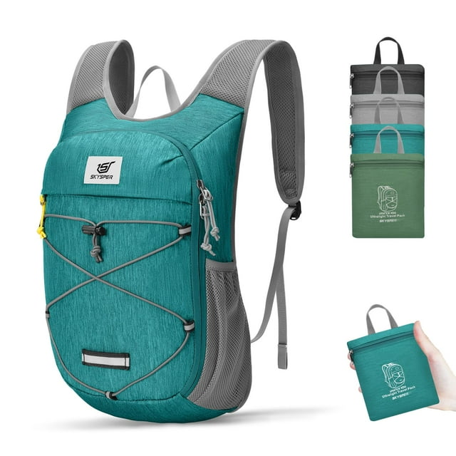 Mochila de senderismo plegable SKYSPER 10L ligera para hombres y mujeres