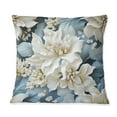thumbnail image 3 of Designart "Foggy Blue Floral Damask I" Damask Printed Throw Pillow, 3 of 5